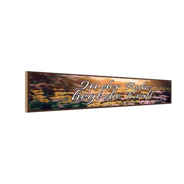 Vianmo Insegna In Legno 10X46 Cm In Der Ruhe Liegt Die Kraft-image