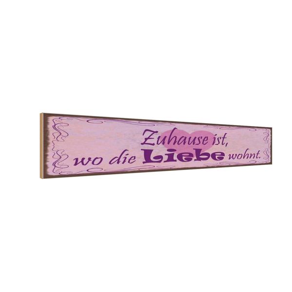Vianmo Insegna In Legno 10X46 Cm Zuhause Ist Wo Die Liebe Wohnt-image