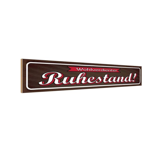 Vianmo Insegna In Legno 10X46 Cm Wohlverdienter Ruhestand-image