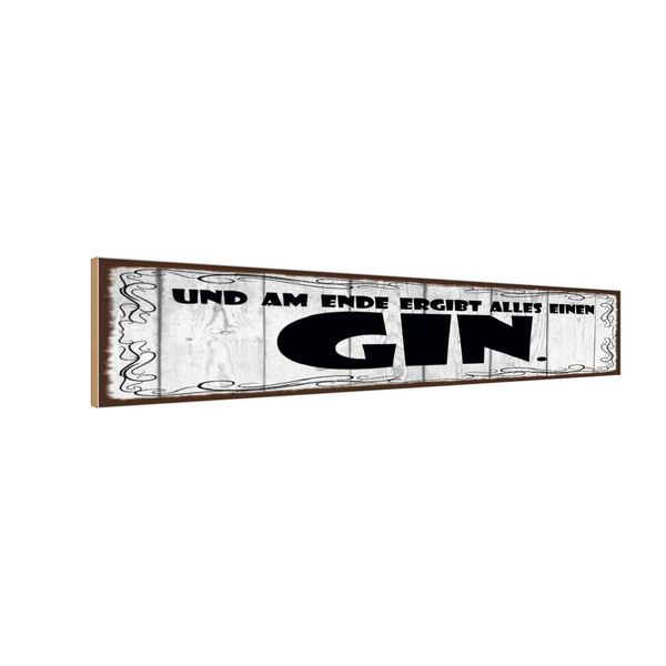 Vianmo Insegna In Legno 10X46 Cm Am Ende Ergibt Alles Einen Gin-image