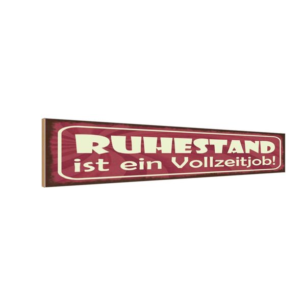 Vianmo Insegna In Legno 10X46 Cm Ruhestand Ist Ein Vollzeitjob-image