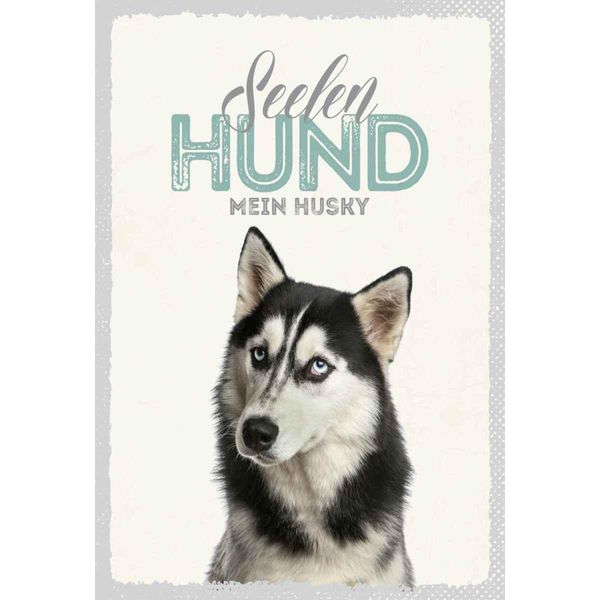 Vianmo Insegna In Legno 30X20 Cm Seelen Hund Mein Husky-image