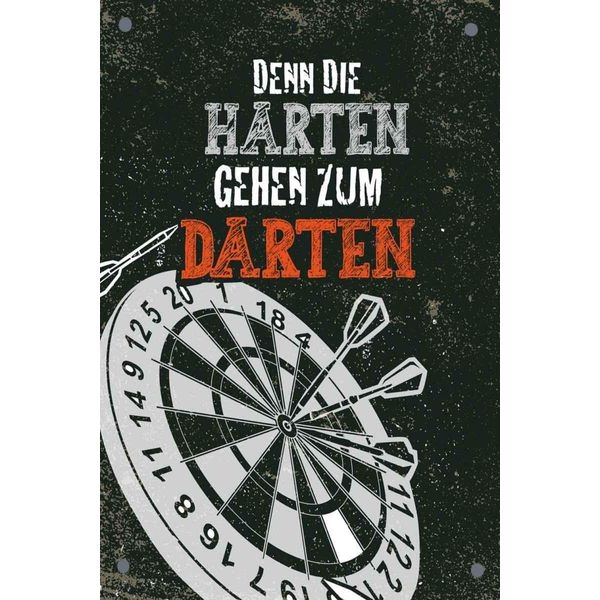 Vianmo Insegna In Legno 30X20 Cm Denn Die Harten Gehen Zu Darten-image