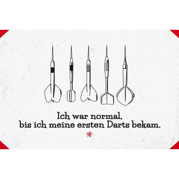 Vianmo Insegna In Legno 20X30 Cm Dart Ich War Normal Bis Ich Darts-image