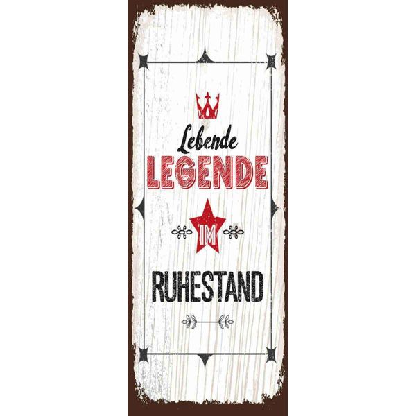 Vianmo Insegna In Legno 27X10 Cm Lebende Legende Im Ruhestand-image
