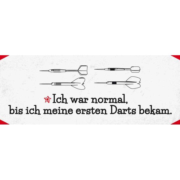 Vianmo Insegna In Legno 10X27 Cm Dart Ich War Normal Bis Ich Darts-image