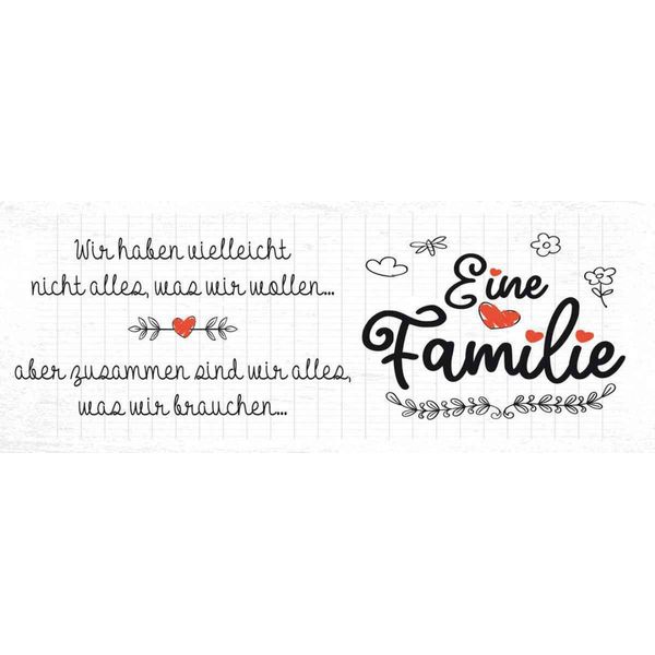 Vianmo Insegna In Legno 10X27 Cm Familie Wir Haben Nicht Alles Aber-image