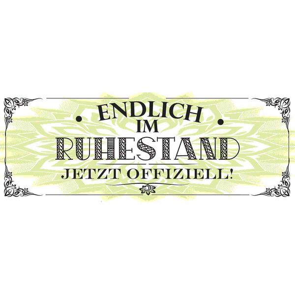 Vianmo Insegna In Legno 10X27 Cm Endlich Im Ruhestand Offiziell-image