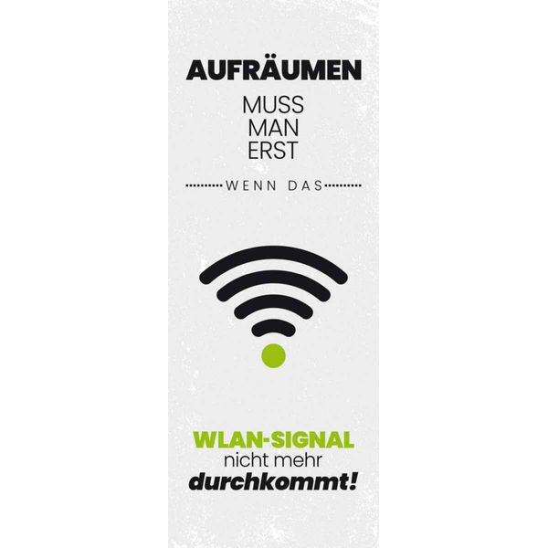 Vianmo Insegna In Legno 27X10 Cm AufräUmen Erst Wenn Wlan Nicht-image