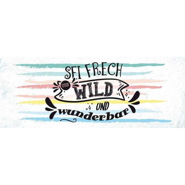 Vianmo Insegna In Legno 10X27 Cm Sei Frech Wild Wunderbar-image