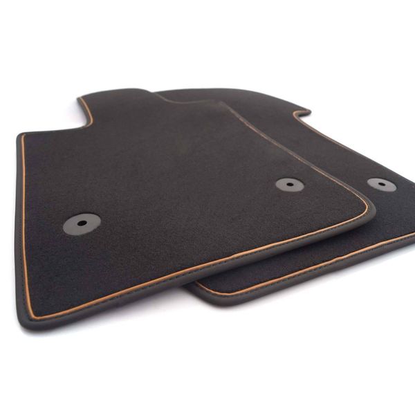 Tappetini Adatti Per Vw T7 Multivan E California Tappetini In Velours Tappetini In Moquette Per Auto Tappetini Neri 2 Pezzi Anteriori-image