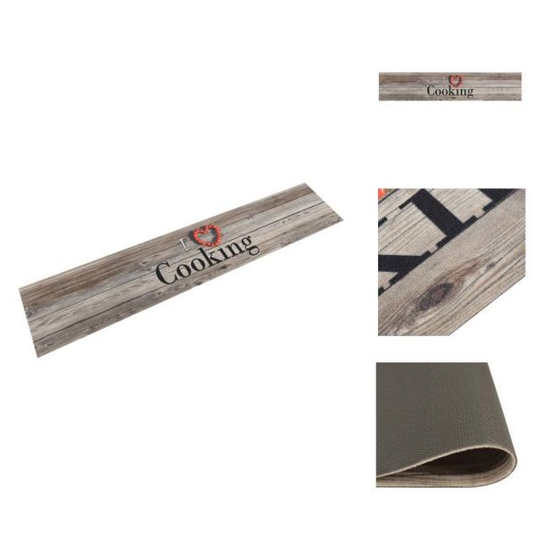 Vidaxl Tappeto Da Cucina Lavabile Grigio Cucina 60X300 Cm Velluto - Tappeti Per Pavimenti-image