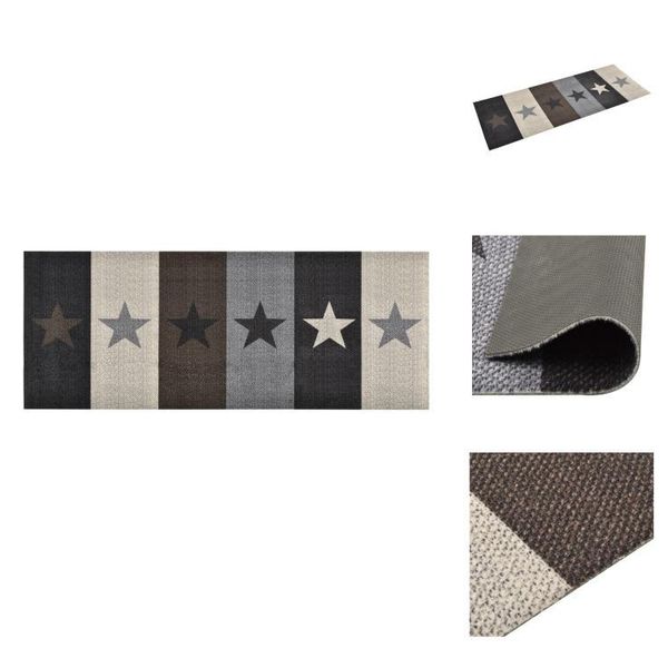Vidaxl Tappetino Da Cucina Lavabile A Stella 60X180 Cm - Tappetini Per Pavimenti-image