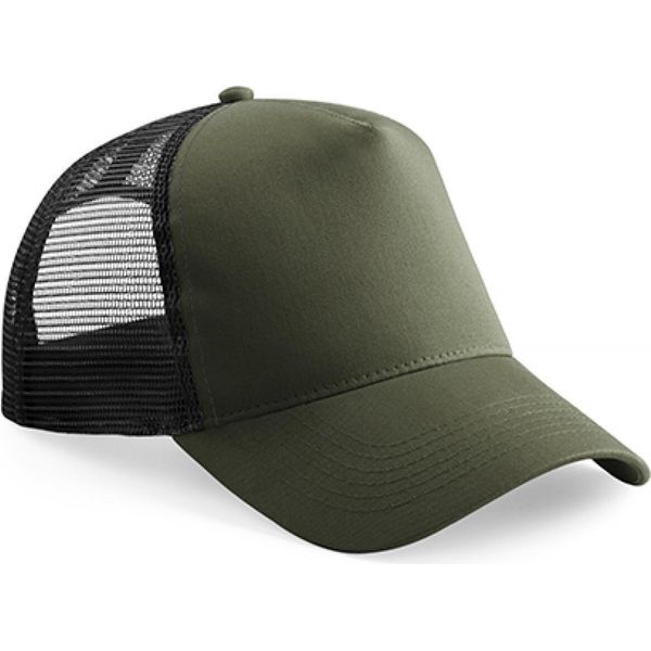 Beechfield B640B | Junior Snapback Trucker - Colore: Verde Oliva/Nero - Taglia: Unica-image