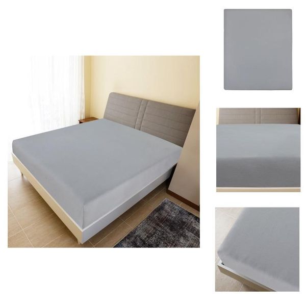Vidaxl Lenzuolo Matrimoniale 2 Pz. Jersey Grigio 140X200 Cm In Cotone - Lenzuolo Per Letto-image