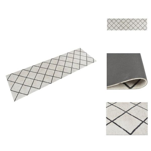 Vidaxl Tappeto Da Cucina Lavabile Quadrato 60X180 Cm In Velluto - Tappeti Per Pavimenti-image