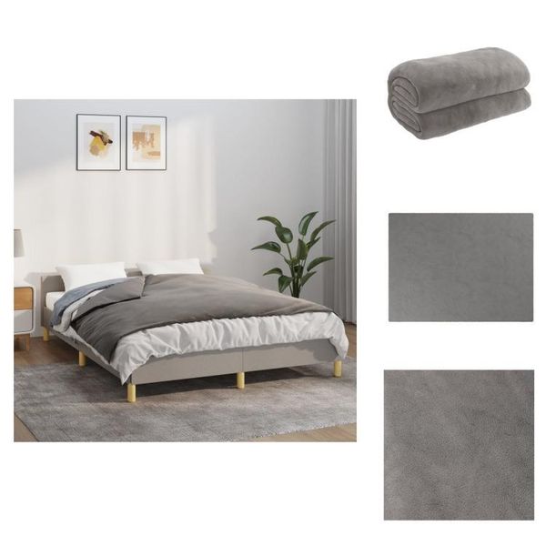 Vidaxl Coperta Pesata Con Rivestimento Grigio 152X203 Cm 11 Kg Tessuto - Coperte-image