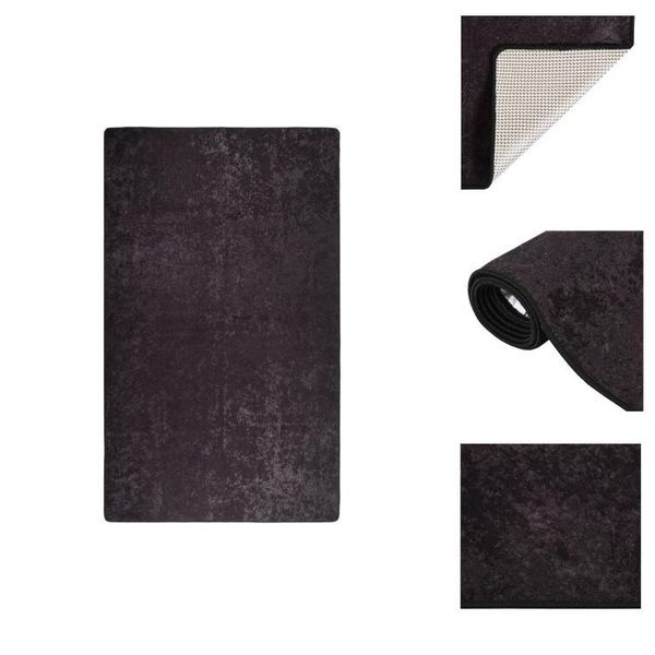 Vidaxl Tappeto Lavabile 120X180 Cm Antracite Antiscivolo - Tappeti-image
