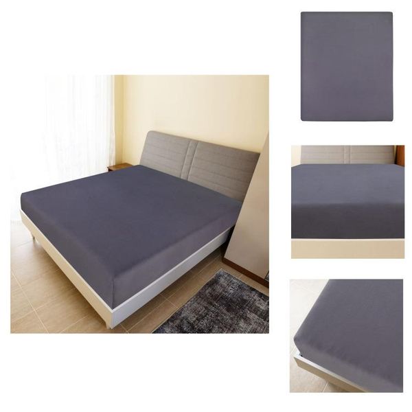 Vidaxl Lenzuolo Matrimoniale 2 Pz. Jersey Antracite 90X200 Cm In Cotone - Lenzuolo Per Letto-image