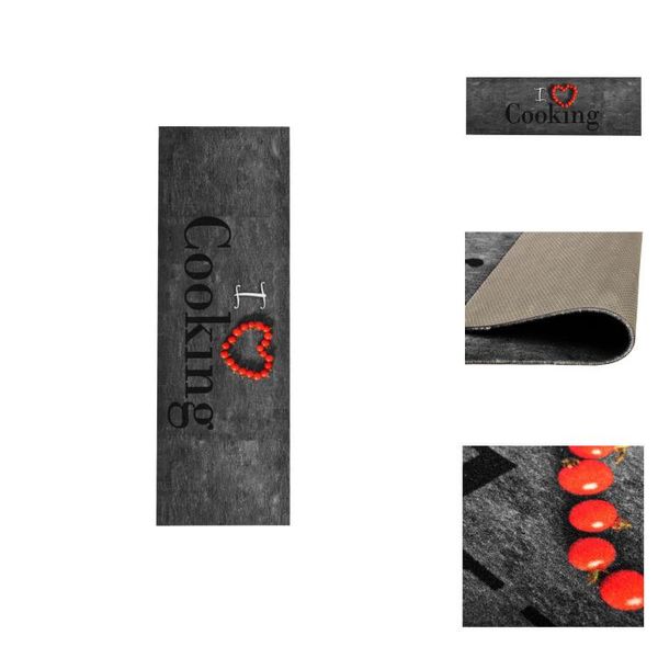 Vidaxl Tappetino Da Cucina Lavabile Cucina 60X180 Cm - Tappetini Per Pavimenti-image