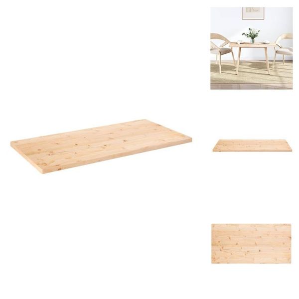 Vidaxl Piano Da Tavolo 110X60X2,5 Cm In Legno Massiccio Di Pino Rettangolare - Piani Da Tavolo-image