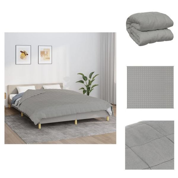 Vidaxl Coperta Pesata Grigia 200X230 Cm 13 Kg Tessuto - Coperte-image