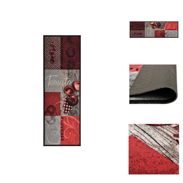 Vidaxl Tappetino Da Cucina Lavabile Pomodoro 60X180 Cm - Tappetini Per Pavimenti-image