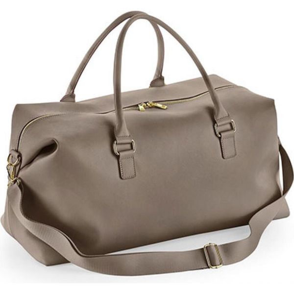 Bagbase BG760 | Boutique Weekender In Pelle - Colore: Taupe - Dimensioni: 53 X 26 X 24 Cm-image