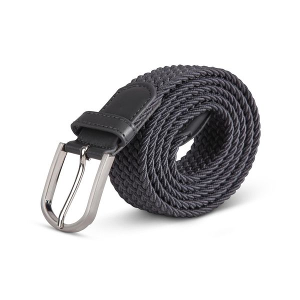 Cintura Elastica Orlata (Lunghezza: 85Cm) Antracite Intrecciata - Cintura In Tessuto Elastico Cintura Elastica Senza Fori Unisex Regolabile All'infinito-image