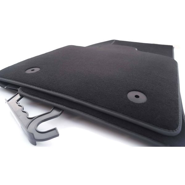 Tappetini Adatti Per Cupra Tavascan (Tutti) Tappetini Velours Tappetini Auto Nero 4 Pezzi Antiscivolo Nubuck-image