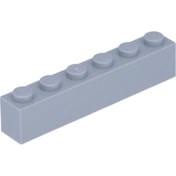 Lego® 250 Pezzi 3009 Mattoncini 1X6 Parte Basic 250 Grigio Chiaro Bluastro-image