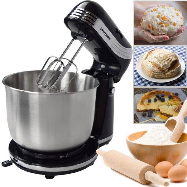 Robot Da Cucina Syntrox Impastatrice Nera KM-250W Delight-image