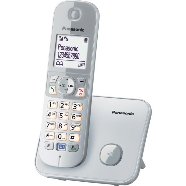 Panasonic KX-TG6811 - Schnurlostelefon Mit Rufnummernanzeige - Dect - Pearly Silver (KX-TG6811GS)-image