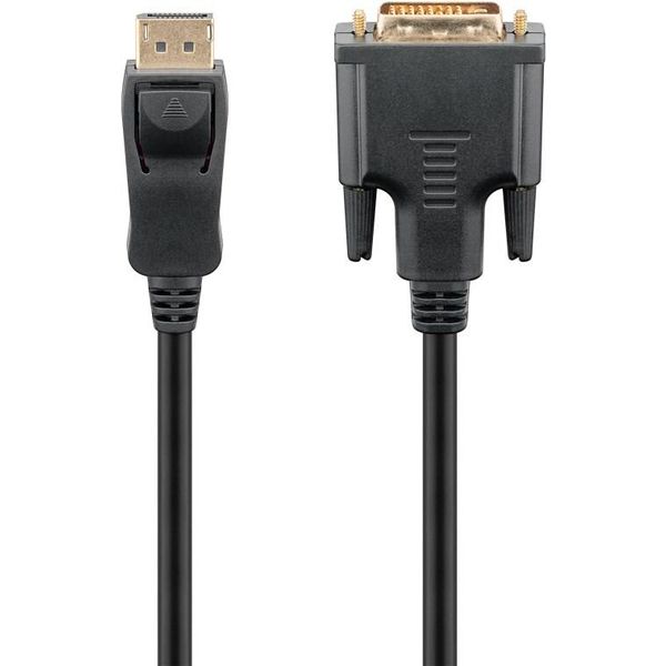 Goobay 51963 Cavo Adattatore Displayport™/Dvi-D 1.2, 5 M, Nero - Connettore Displayport™ > Connettore DVI-D Dual-Link (24+1 Pin)-image