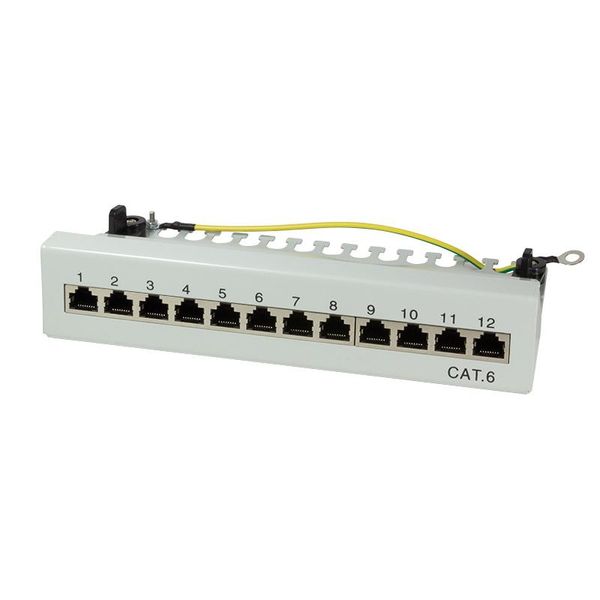 Logilink Professional NP0017A Pannello Patch Da Tavolo Logilink Cat.6, Schermato, 12 Porte, Grigio-image