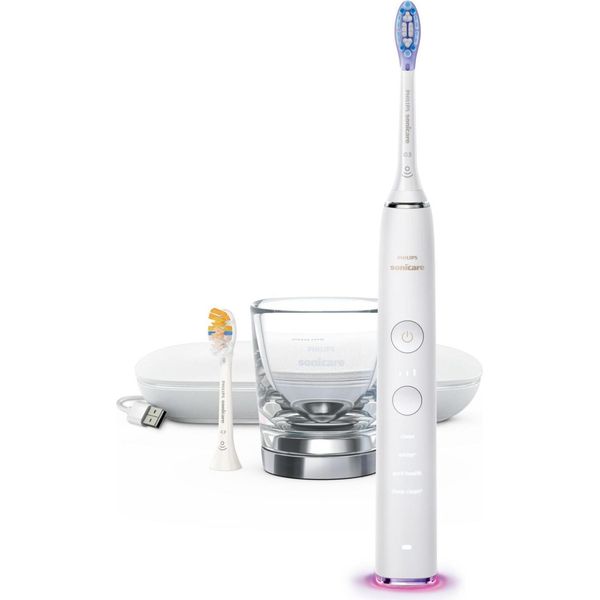 Philips HX9917/88 Sonicare Diamond Clean Smart Spazzolino Elettrico Sonico, Incl. 2 Testine, Bicchiere Di Ricarica, Custodia-image