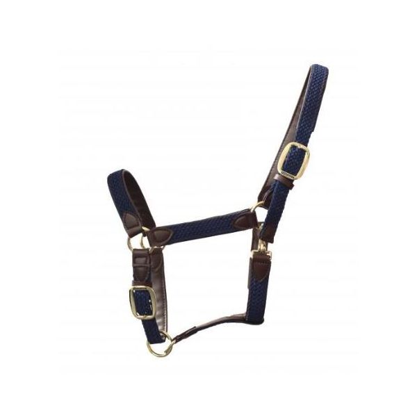 Kentucky Horsewear Cavezza Da Scuderia In Nylon A Trecce Cavezza In Nylon Cob Navy-image