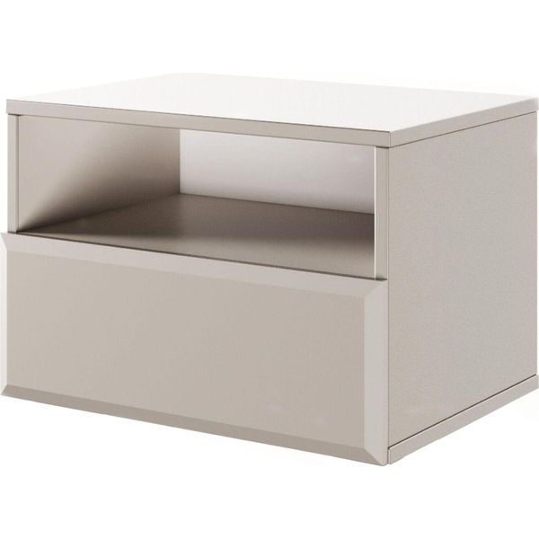 Selsey Chocolated - Comodino Sospeso Con Cassetto, Beige, 54 Cm-image