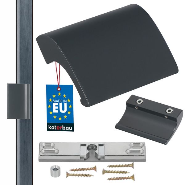 Kotarbau Maniglia Per Porta Da Balcone Maniglia Per Porta Da Balcone Alluminio Antracite Maniglia Per Porta Da Balcone Maniglia Per Porta Fumatori Sicura Look Per Porta Da Chiudere Maniglia A Conchiglia Maniglia A Tirare Universale-image