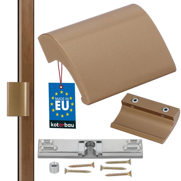 Kotarbau Maniglia Per Porta Da Balcone Maniglia Per Porta Da Balcone Alluminio Bronzo Maniglia Per Porta Da Balcone Maniglia Per Porta Fumatori Sicura Look Maniglia Chiudi Maniglia Maniglia Universale (Bronzo Anodizzato - F4)-image