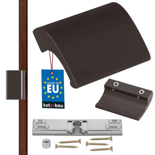 Kotarbau Maniglia Per Porta Da Balcone Maniglia Per Porta Da Balcone Alluminio Marrone Maniglia Per Porta Da Balcone Maniglia Per Porta Fumatori Sicura Look Per Porta Chiudi Maniglia Maniglia Universale A Tirare-image