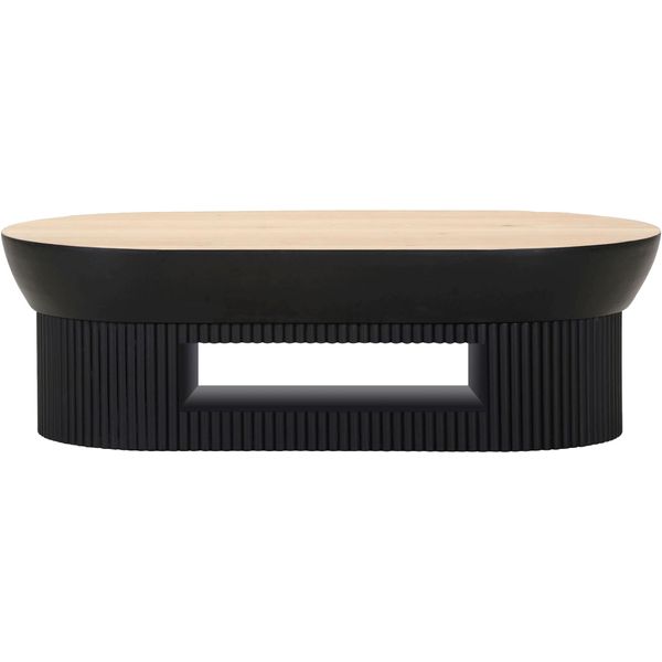 Couchtisch Gutmann Factory, Beige (Natur, Schwarz, Natur), B:130Cm H:40Cm T:130Cm, Tische, Couchtisch-image