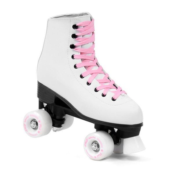 Smj Sport Signore Classico Pattini A Rotelle Retrò | Cuscinetti A Sfera ABEC7 | Bianco Ragazze Pattini A Rotelle Classico Pattini In Linea | Dimensione 40-image