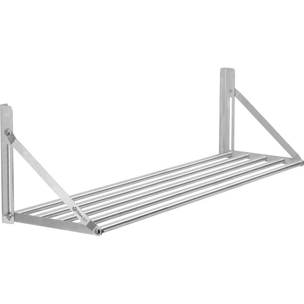 Mensola Da Parete In Acciaio Inox Mahlzeit, 120 X 30 Cm, Mensola Pensile Pieghevole Con Pratico Design A Barra-image