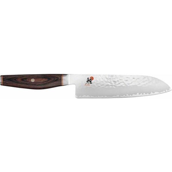 Miyabi Coltello Da Cuoco Santoku, Acciaio, 180 Mm, Argento / Marrone, 34074-181-0 Miyabi 6000 Mct Santoku: "Tre Virtù"", Da Affilare"-image