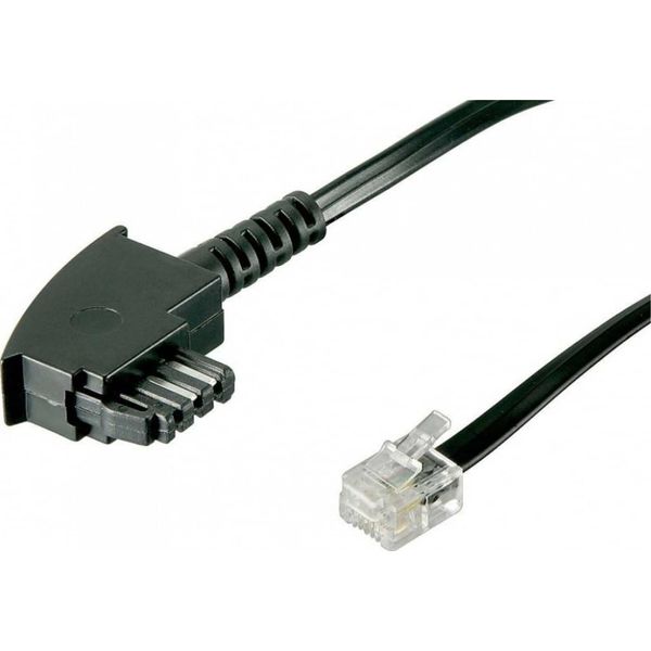 Goobay 50236 Cavo Di Collegamento TAE-F (Germania), 3 M, Nero - Spina TAE-F > Spina RJ11/RJ14 (6P4C)-image