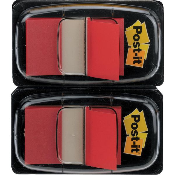 Indice A Pennarello Adesivo Post-It, 25,4 X 43,2 Mm, Rosso, Confezione Risparmio-image