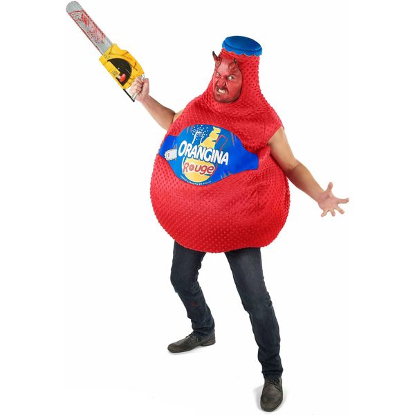 Costume Unisex Orangina Bottiglia Di Limonata Rosso-Blu - Taglia Unica-image