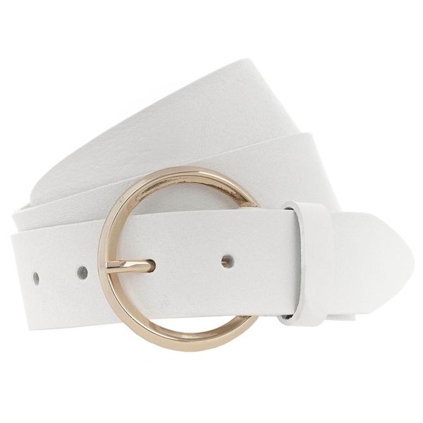 Vanzetti Pelle Cintura 35Mm Full Leather Belt W95 White Bianco-image