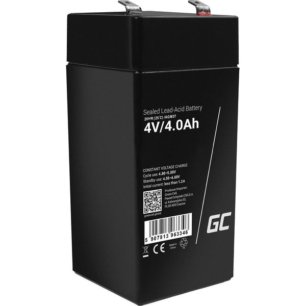 Green Cell AGM37 Industrial Rechargeable Battery Sealed Lead Acid (Vrla) 4000 Mah 4 V-image